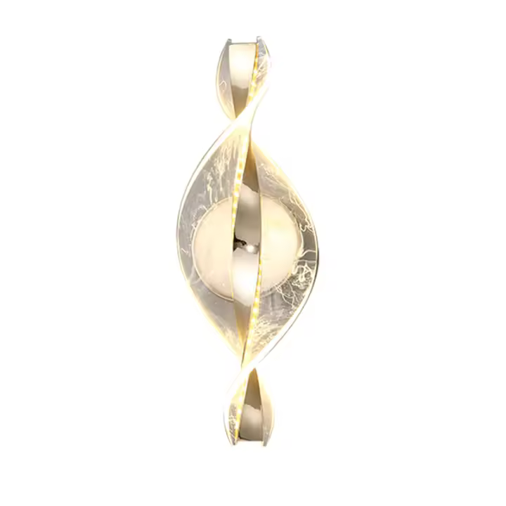 1pc/2pc Moderno Resplandeciente Acero Inoxidable LED De Pared En Oro/Black Para Decoración De Hogar Sala De Estar Dormitorio Iluminación De Pared - 1