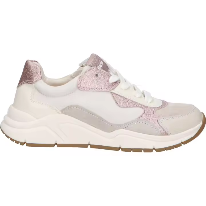 Women's and girls' sports shoes geox j4597b 022fu j mawazy c1q8w off white-lt rose - 1