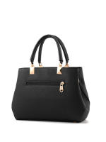 Bolso De Mano Elegante Y Sencilla Tote Satchel En Color Sólido Bolsa Clásica Para El Trabajo Material PU Con Lining De Poliéster - details 2