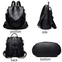 Mochila antirrobo con letras para mujer, bolso de hombro femenino de cuero PU de alta calidad, bolso escolar impermeable para niña - details 9
