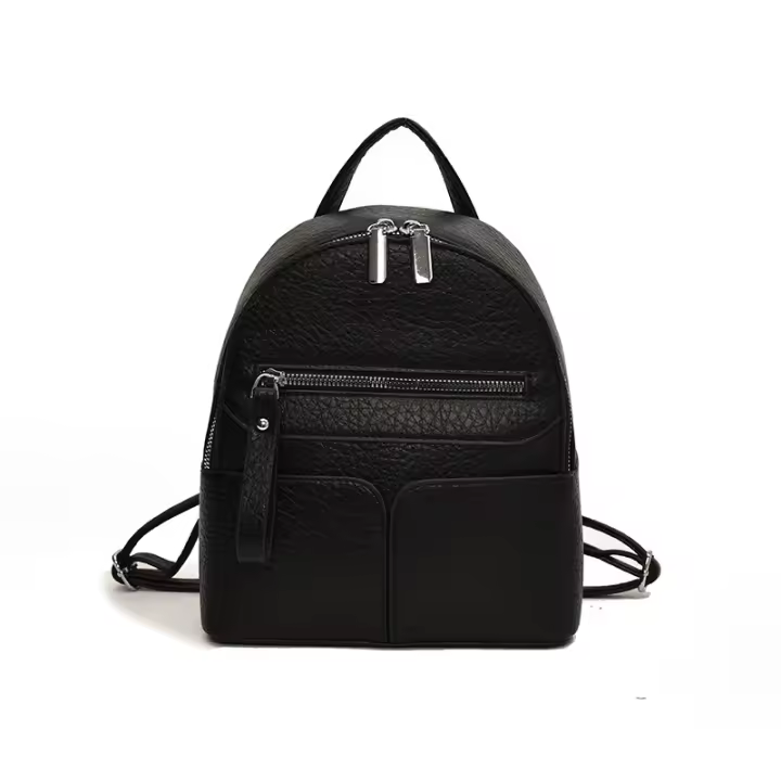 Mochila urbana sencilla de PU a juego para uso diario, mochila para mujer - 1