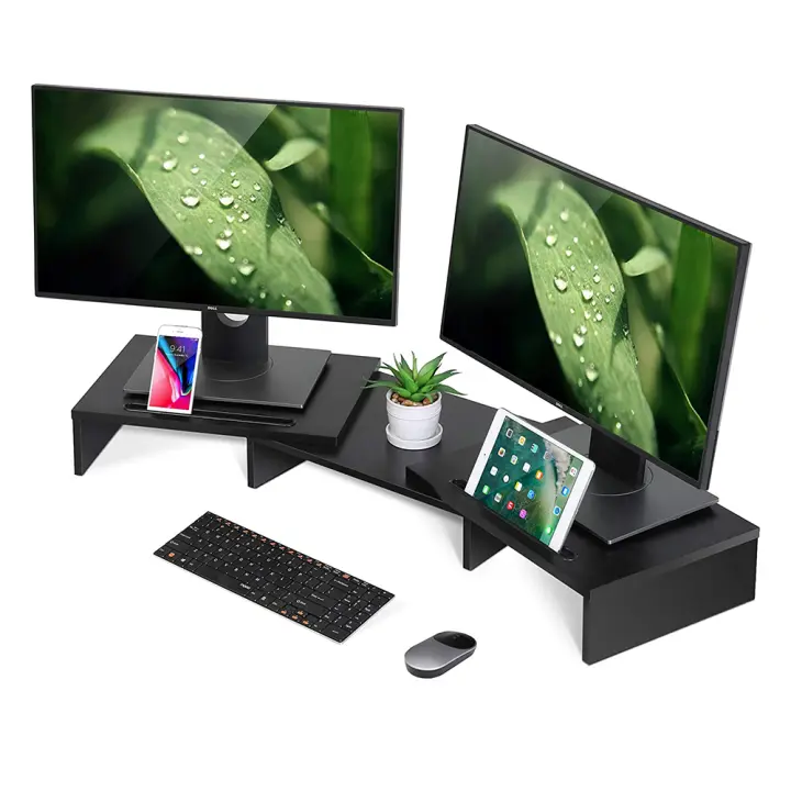 Phoenix Technologies Soporte Elevador Monitor Portátil Madera Oficina 2 Alturas Organizador Cables - 1