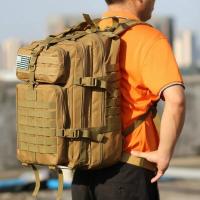 Mochila táctica militar de gran capacidad para hombre, mochila de camuflaje para senderismo, viaje al aire libre - details 25