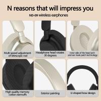 TEISCHE ND09 Auriculares inalámbricos de Bluetooth Cascos auriculares de diadema supraaurales wireless over ear Cascos auriculares bluetooth de diadema con cancelación de ruido Cascos de sonido estéreo y bajo potente con duración 40H y 3 niveles de ajuste - details 4