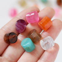10pcs Cuentas Espaciadoras De Forma Cilíndrica 11.5x12mm Imitación De Piedra Acrílica Para Fabricación De Joyas Pulseras Collares DIY - details 2