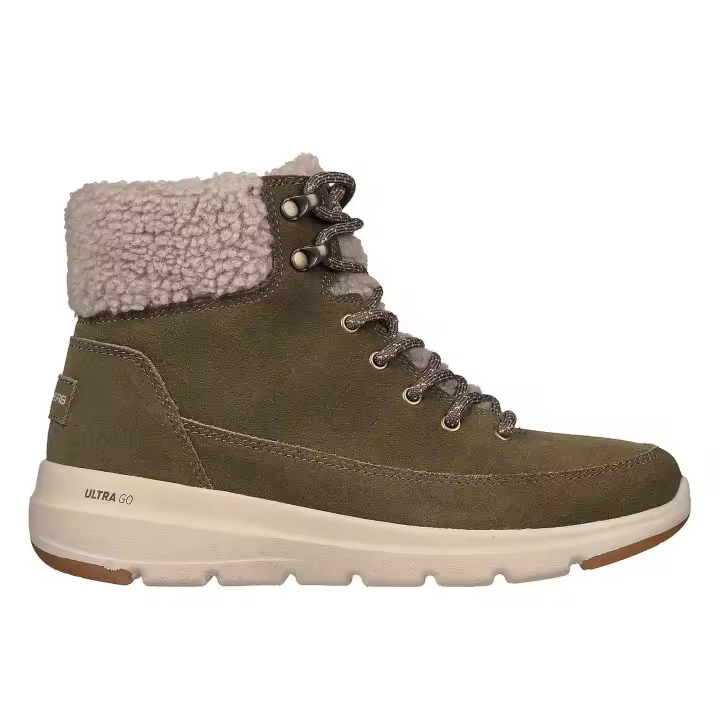 Botines Skechers Glacial Ultra para mujer en color verde - 1