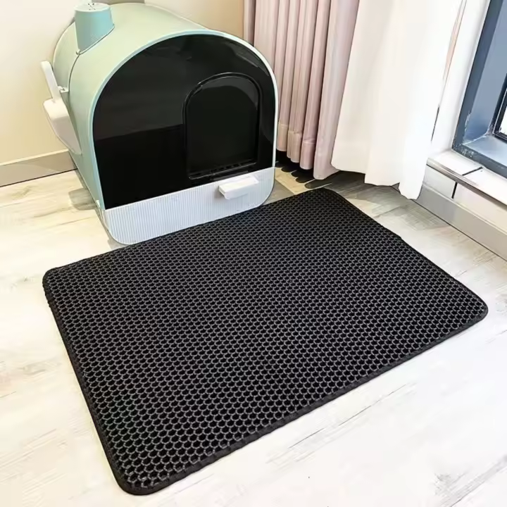 Manta Para Gatos Doble Capa Impermeable Antideslizante Lavable Tapete De Arena Trapero De Felpa Durable Para Litter Box - 1