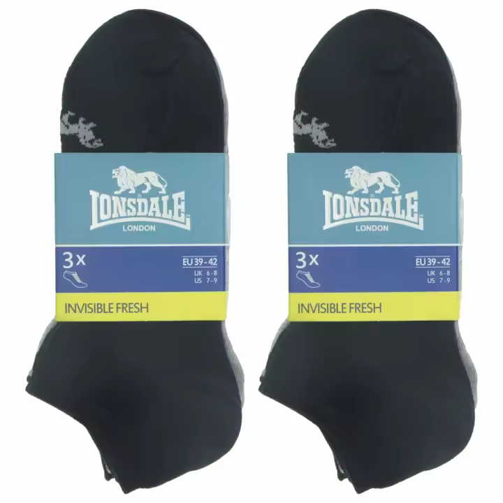 Lonsdale Invisible Fresh 6 Pares Calcetines Fabricado Piquet Algodón - 1
