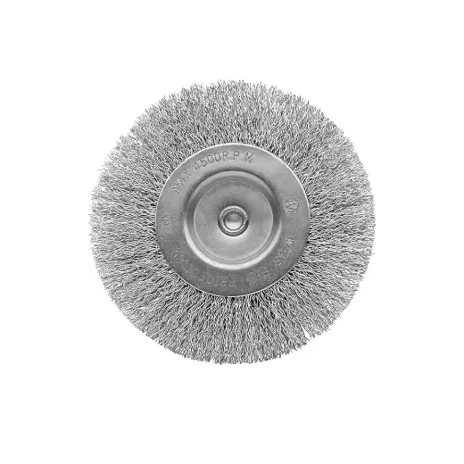 Cepillo circular BELLOTA con alambre de acero inoxidable ondulado de 0,3 mm para uso con taladro 50807-75I CEP.BRICO CIRC. INOX - 1