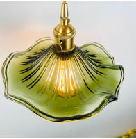 Lámpara Colgante De Vidrio Verde Vintage LED Para Decoración De Hogar Estilo Industrial Loft Luz Colgante Para Dormitorio Y Sala De Estar - details 22