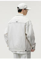 Chaqueta De Denim Para Hombre Estilo Callejero Con Bolsillos Grandes Diseño De Contraste Talla Grande Negro Y Blanco Lavado Abrigo De Otoño 4XL 5XL - details 8