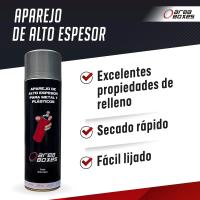 AREABOXES Aparejo Spray 500ml – Alto Espesor, Poder Relleno, Fácil Lijado, Para Metal y Plástico (GRIS OSCURO) - details 2