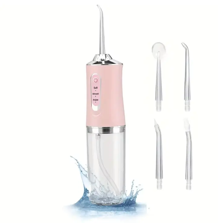 Irrigador Bucal Inalámbrico Recargable USB，Ocho boquillas， - Limpieza Profunda Portátil Impermeable - 1