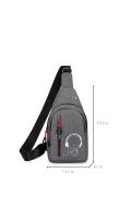Bolsa De Pecho Para Hombres De Gran Capacidad Unisex Para Deportes Al Aire Libre Y Ocio Estilo Crossbody Monedero De Nylon - details 6