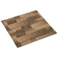 vidaXL Baldosas de moqueta de suelo (20 unidades) 5 m² marrón - details 3