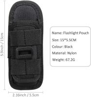 Funda táctica para 360 Grados, Funda para cinturón, soporte para Antorcha portátil, accesorios de iluminación para Caza, Funda para Antorcha, linterno giratoria de 360 Grados - details 2
