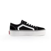 ANDY-Z  AZ2001 Negro Zapatillas de suela gruesa de lona para mujer. - details 1