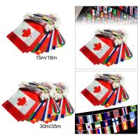 Bandeja De Banderas De Paises Del Mundo Fácil Instalación Rectangulares Para Festivales Jardín Exterior Interior Barra Decoraciones De Fiesta - details 6