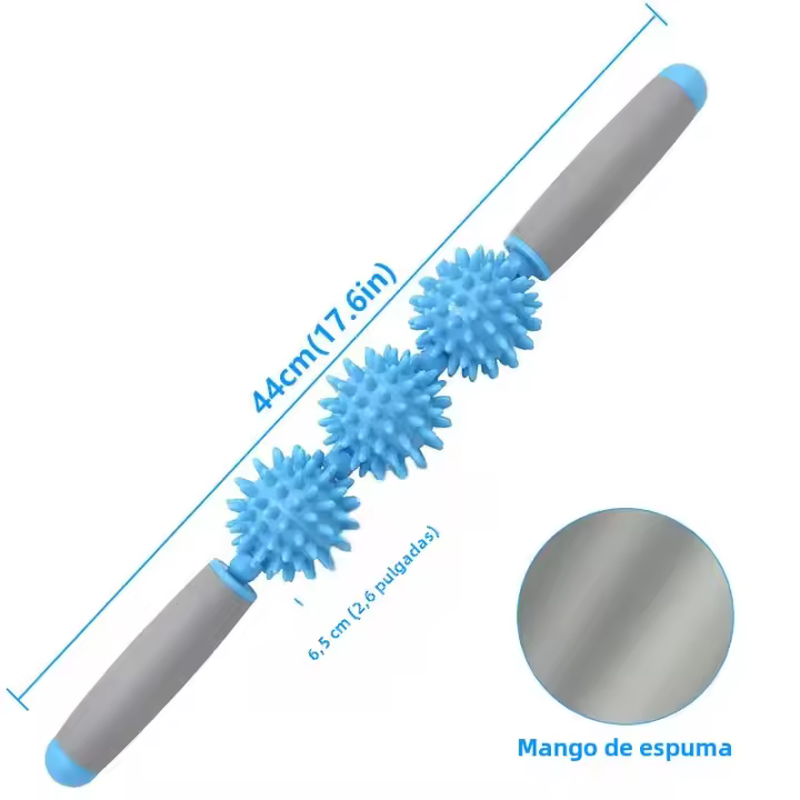 Varita De Masaje Corporal KMT Con Tres Balones Para Alivio Profundo De Dolores Musculares Adecuada Para Hombres Y Mujeres Ejercicios Deportivos Y Fitness - 1