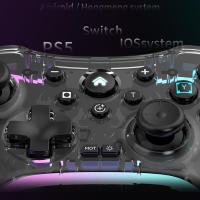 Controlador de juego Bluetooth, Joystick inalámbrico, giroscopio de 6 ejes, controlador inalámbrico RGB para IOS, Android, PC, PS3, PS4 - details 16