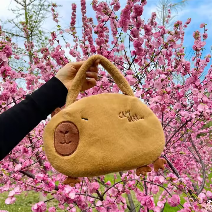 Mochila De Peluche Capybara Kawaii Moda Muñeco De Peluche Bolsa Infantil Mochila De Hombro Mini Bolsa Regalos Para Novia - 1