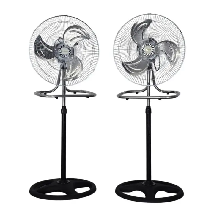 Pack De 2 VENTILADORES INDUSTRIALES 3 en 1 ELECSAN, 50cm - 18 pulgadas, Aspas de Aluminio , 3 Velocidades, Oscilante, ACERO inoxidable,  BAJO CONSUMO - 1