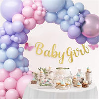 Kit De Globos De Látex Azul Morado Rosa 115pcs Tamaños Diferentes Para Cumpleaños Bodas Revelación De Género Decoración De Fiesta - details 3