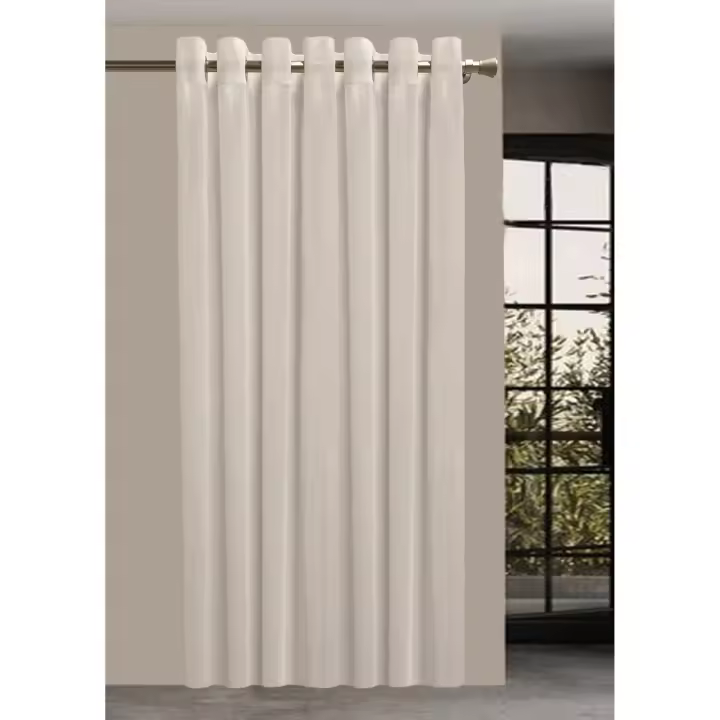 Cortina Lisboa Blanco transforma tu salón, dormitorio o cocina con esta cortina translúcida de ollados. Fabricada con materiales reciclados, incluye cinta pasabarras para un ajuste perfecto. ¡Disfruta de la calidad y la belleza! Fabricado en España - 1