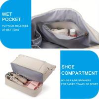 Bolso De Maternidad Grande Capacidad Deportiva Portátil Con Rueda Y Correa Ajustable Para Viajes Bolsa De Mano Para Mamá - details 2