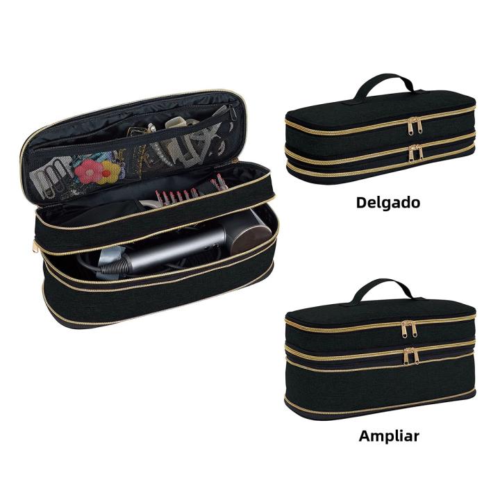 Bolsa De Almacenamiento Para Secador De Pelo UOZL Portátil Y Expansible Doble Capa Para Viaje Compatible Con Dyson Y Otros