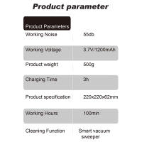 Nueva Máquina Exterminadora Inteligente 3 En 1 Mini Aspiradora Sin Cable Para El Hogar Robot De Limpieza Multifuncional Con Capacidad De Caja De Polvo Menor a 0.5 L Peso Menor a 3 Kg Tiempo De Batería 1 H 20 M-2 H - details 5