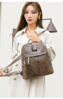 Mochila ligera coreana para mujer, sencilla, de piel sintética suave, de gran capacidad, para viajes y ocio. - details 3