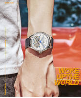 Reloj Mecánico Para Hombre AILANG Auténtico Resistente Al Agua Con Tourbillon Calendario Y Dial Skeleton En Cuero Y Acero Inoxidable - details 3