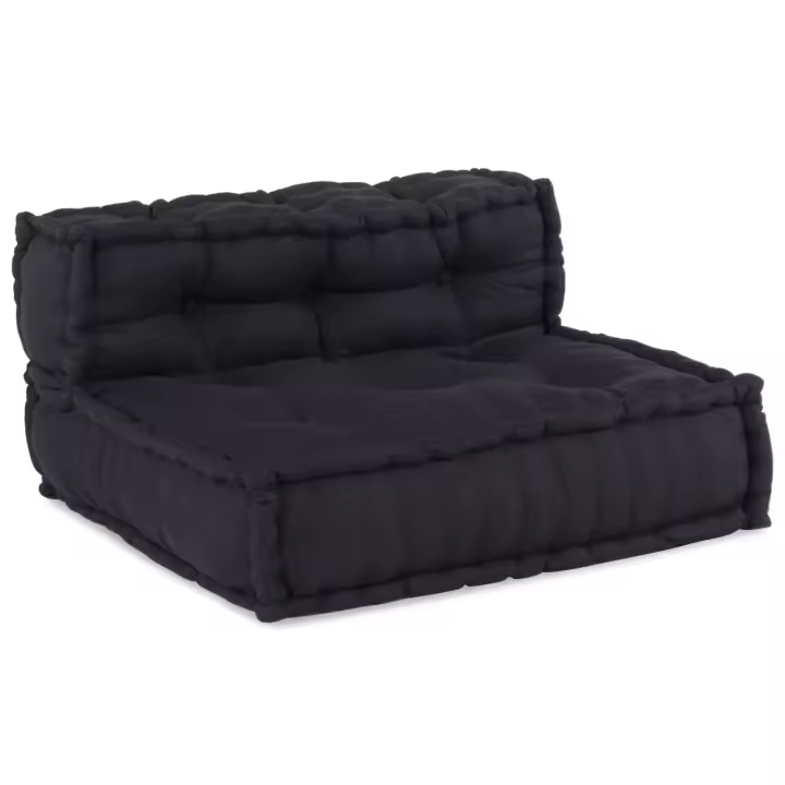 Pouffes Modulares vidaXL 4 pcs Tela Antracita - 1