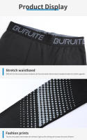 Pantalones De Entrenamiento Para Hombres Fitness Four Seasons Alta Elasticidad Secado Rápido Deporte Base Correr Baloncesto - details 8