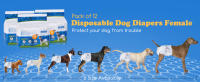 Nobleza 12x Pañales para Perros Desechables Hembra Cachorro Entrenamiento Pañales Súper Absorbente Envolturas para Mascotas Paquete de 12 - details 1