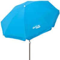 Aktive - Sombrilla playa antiviento 180 cm, 200 cm o 220 cm, Max Air, color azul, forma octogonal, poliéster con protección UV50 y revestimiento plateado, aluminio, 8 varillas fibra vidrio, mástil inclinable Ø28/32 mm, incluye funda, ventilación superior - details 1
