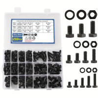 Kit De Juntas Y Tornillos Hexagonales Pequeños 232pcs M6 M8 M10 Acero De Aleación Grade 8.8 Negro Oxido Para Carpintería DIY - details 2
