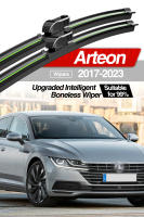 LimpiaParabrisas Antigolpes Para Volkswagen VW Arteon 2017-2023 Plegables De Banda Natural De Goma Accesorios Para Ventanas Delanteras 2 Piezas - details 0