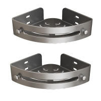 2pcs Estante De Ducha En Esquina Espacioso Almacenamiento Baño Soporte De Pared Montado Para Shampoo Gel De Ducha Accesorios De Baño Plástico - details 1