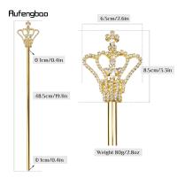 Varita Mágica De Corona Dorada Y Blanco Para Niñas Disfraz De Princesa Varita De Ángel Para Fiestas Cumpleaños Bodas 48.5cm - details 2