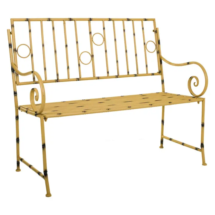 WANDERLUST DECO Banco de Metal para Exterior Resistente de Alta Calidad - 1