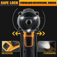 Llave De Impacto Eléctrica Sin Cable WOZOBUY 1/2", Torque Máximo 236 Ft-lbs (320N.m), Motor Sin Escobillas, Incluye Luz LED De Trabajo - details 3