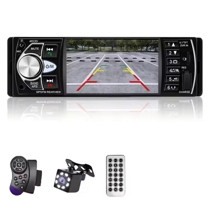 Car Player, 4,1" 260.000 colores - Entrada USB/SD, mandos en el volante, conexión para retrovisores, cámara con iluminación - 1