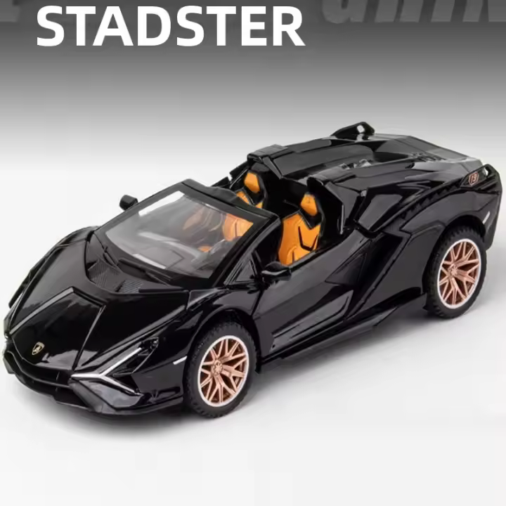 Modelo De Coche De Luxo Lambo Lightning Roadster 1:32 En Escala Con Sonido Y Luz Juguetes De Decoración Para Niños Coche De Metal Diecast De La Serie Fast & Furious - 1