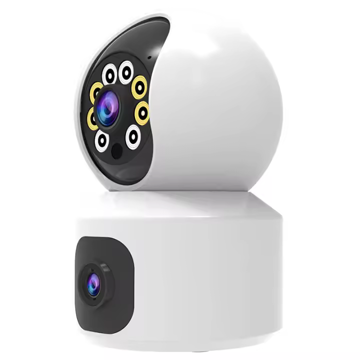 Cámara De Seguridad Inalámbrica WIFI E9 Binocular Con Rastreo Automático De Cuerpo Humano Vigilancia Interior 1080P Mini Camera - 1