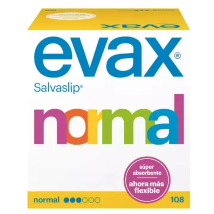 108 Unidades Evax Salvaslip Normal, Siéntete Fresca y Limpia Durante Todo el Día - 1