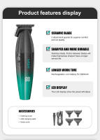 Cortadora De Pelo Profesional VGR V-003 Con Pantalla Digital 9000 RPM Máquina De Corte Para Barberos Trimmer Para Hombres Recargable Universal 160 Minutos De Uso - details 6