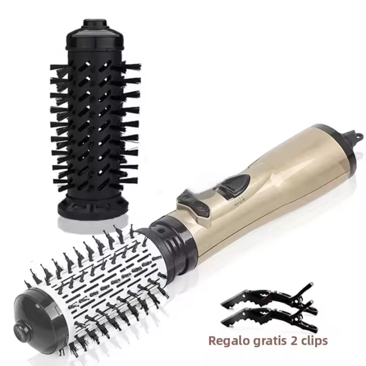 Peine Secador De Pelo 3 En 1 Con Cepillo De Aire Multi Función Secador De Cabello Curler De Iones Negativos Y Liso 360° Giratorio Para Cabello - 1