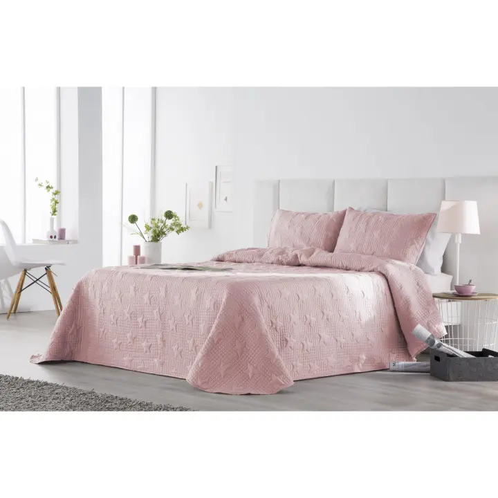 COLCHA  BOUTI ESTRELLAS ROSA INFANTIL /CAMA DE 90/ MOD. ARIEL  FUN&DECO - 1